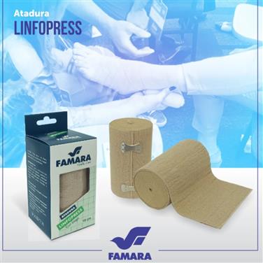 ATADURA LINFOPRESS - 06 CM - COR BEGE