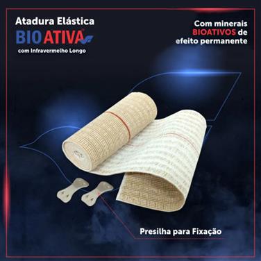 ATADURA ELÁSTICA BIOATIVA (COM INFRAVERMELHO LONGO) - FECHO COM PRESILHA